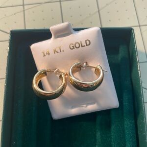 Vintage 14K Gold 90s Hoop Earrings